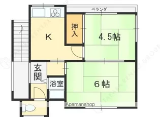 辻本文化【A-2F東号室】の間取り