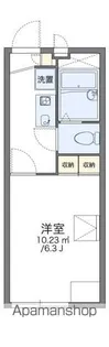レオパレスメルベーユ参番館【2階】の間取り