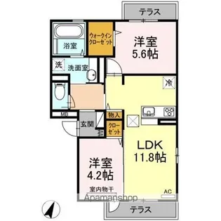 エスト出町【1階】の間取り