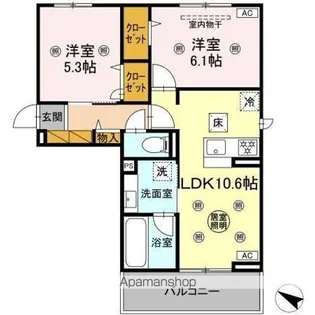コニフェールIII【1階】の間取り