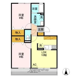 セジュール宮嶋 A【2階】の間取り