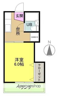 コーポ峰【102号室】の間取り