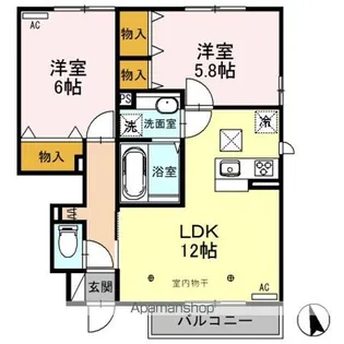 レジデンス・ヴェリータ【1階】の間取り