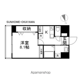 アロウル東古松【1階】の間取り