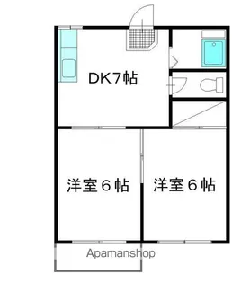 柏野ハイツ【202号室】の間取り