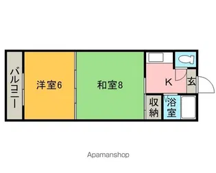バイキング3号館【135号室】の間取り