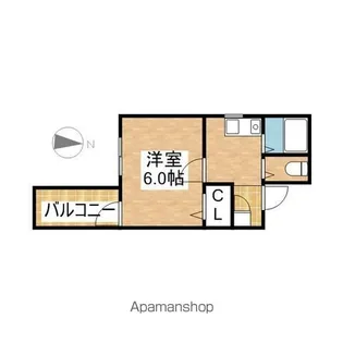 田中ビル【501号室】の間取り