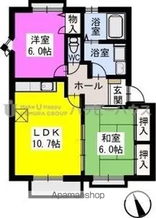 ティアラ萩尾【1階】の間取り