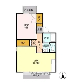 セジュール千木良 B【1階】の間取り