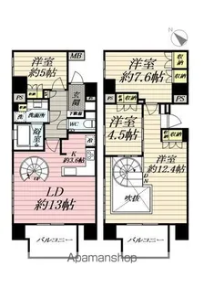 ヴェレーナグラン江ノ島鵠沼海岸【4階】の間取り