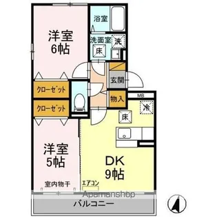 サンセゾン ナツキ【1階】の間取り