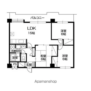 帯広マンション第1【5階】の間取り