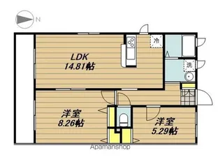 サンリット・ドミールⅡ【205号室】の間取り