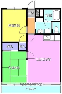 コーポ自由が丘【2D号室】の間取り