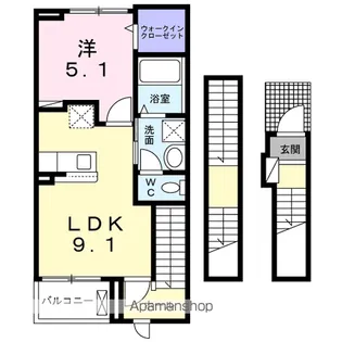 ララ・ヴィコロY【3階】の間取り