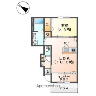 アートブランチ【102号室】の間取り