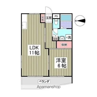 コーポ・マリリ【1階】の間取り