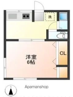 カワラダハイツ【201号室】の間取り