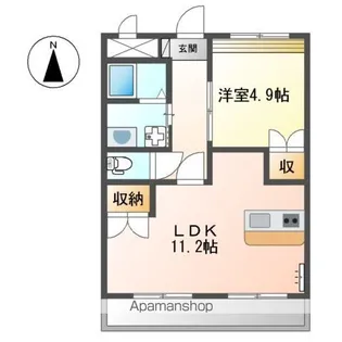 WISTERIA 六条 Ⅰ【2階】の間取り