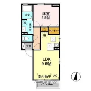 サンテラス AB【1階】の間取り