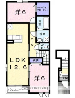 ウィステリアF Ⅱ【2階】の間取り
