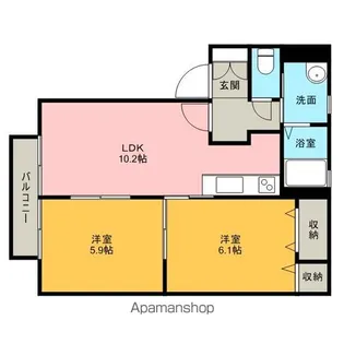 ソレーユⅡ【2階】の間取り