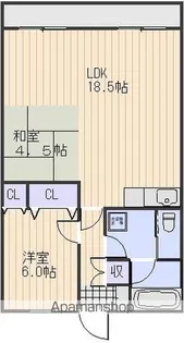 ラ・ルート豊成【4階】の間取り