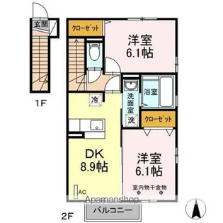 Tールーム番匠町 III【2階】の間取り