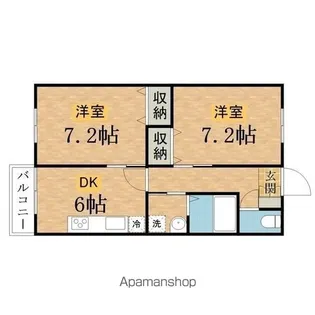 ロイヤルレジデンス【207号室】の間取り