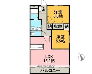 GRANDE美坂【1階】の間取り