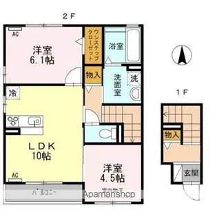 フラフィールド【2階】の間取り
