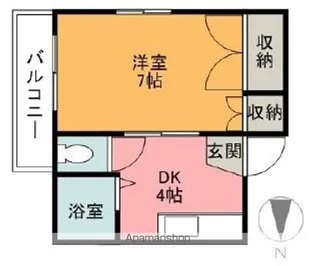 クレール【203号室】の間取り