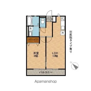 ウエストコート【202号室】の間取り