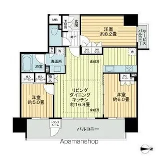 ジオ松山勝山通り【3階】の間取り