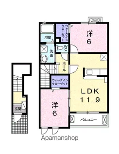 ピュアハイツ・翠A【2階】の間取り