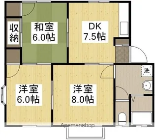 コーポさくら Ⅱ【2階】の間取り