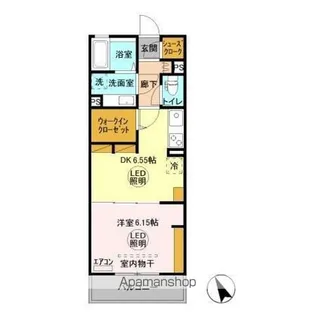 シャンブルK【2階】の間取り