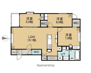 3LDKの間取り画像