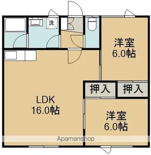 アル東浜【203号室】の間取り