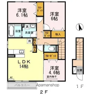 クリアル曙【2階】の間取り