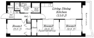ビバリーマンションⅤ【501号室】の間取り
