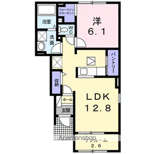 ソフテイルD【1階】の間取り