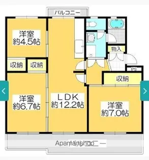 ヴィラナリー屋島【5403号室】の間取り