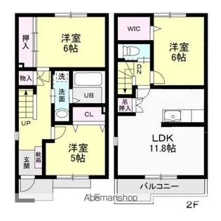 WEST HOUSE RICH【107号室】の間取り