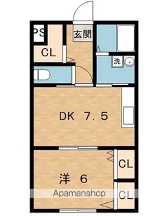 コーポ南城園【3階】の間取り