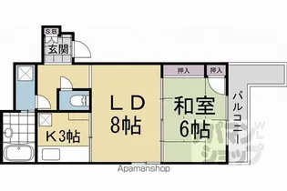 アルカンシェル御所【504号室】の間取り