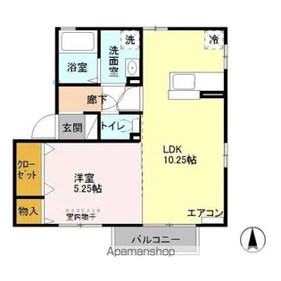 クレール【201号室】の間取り