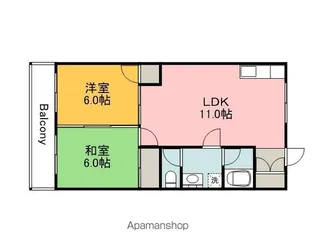 第2植木コーポ【4階】の間取り