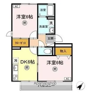 シャトレー西本【3階】の間取り