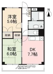 グランビュー鬼無【3階】の間取り